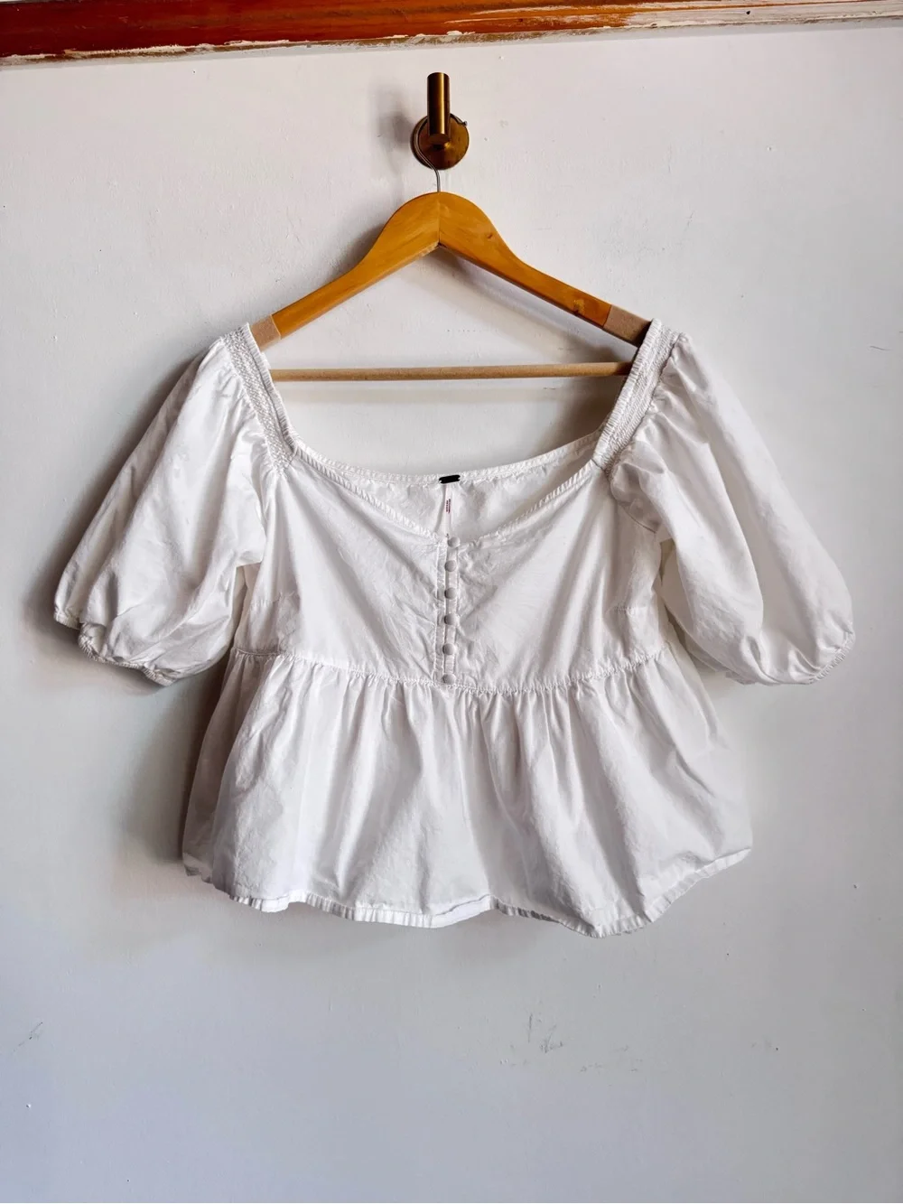 Free People Veronica Sweetheart Top Ivory S